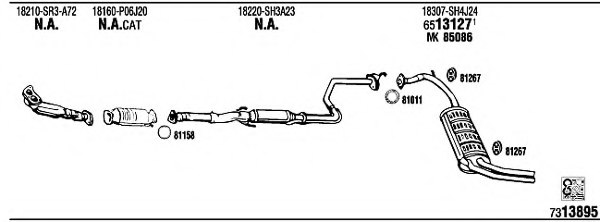 FONOS HO61017A Exhaust System